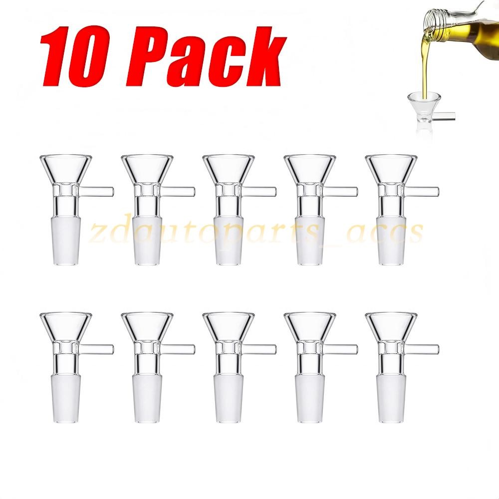 10 Pack 14MM Male Glass Bowl For Water Tobacco Pipe Bong Replacement Head USA