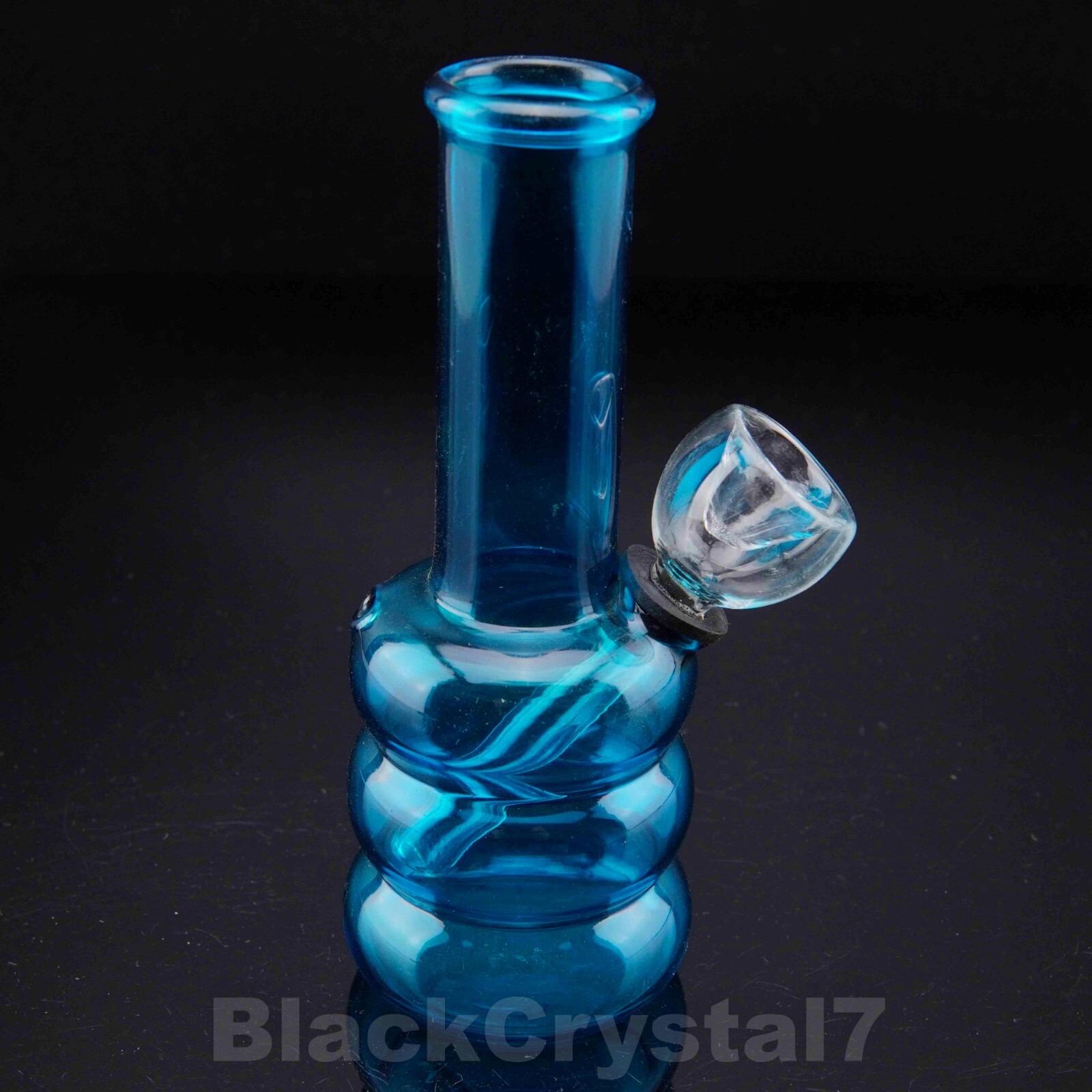 5″ Mini Fluorescent Blue Beaker Hookah Bubbler Tobacco Smoking Water Pipes
