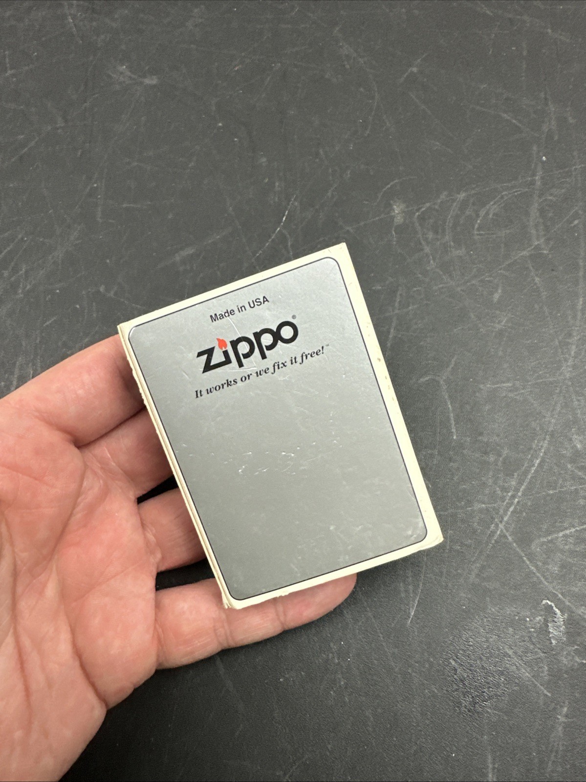 Zippo Lighter November 2000 Mountain Moon Emblem Brushed Chrome USA Made Working