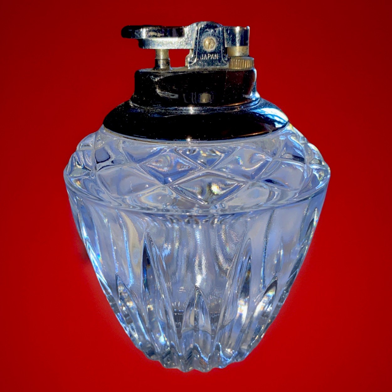Vintage Princess House “Highlights” Lead Crystal Heavy Table Lighter Japan