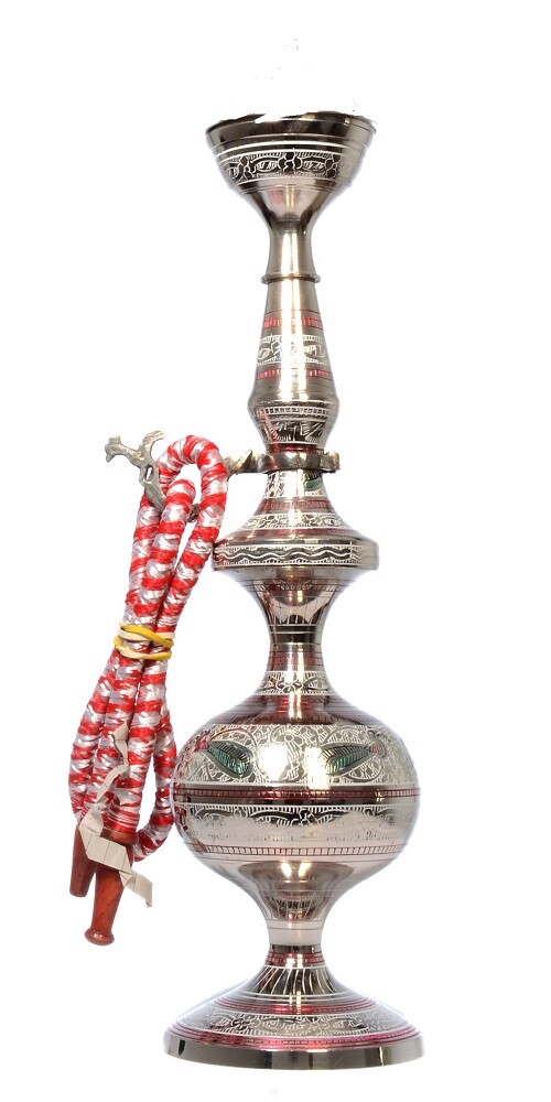 Metal Brass Hookah Hand Crafted Perfect For Decoration Gifting 15 inches