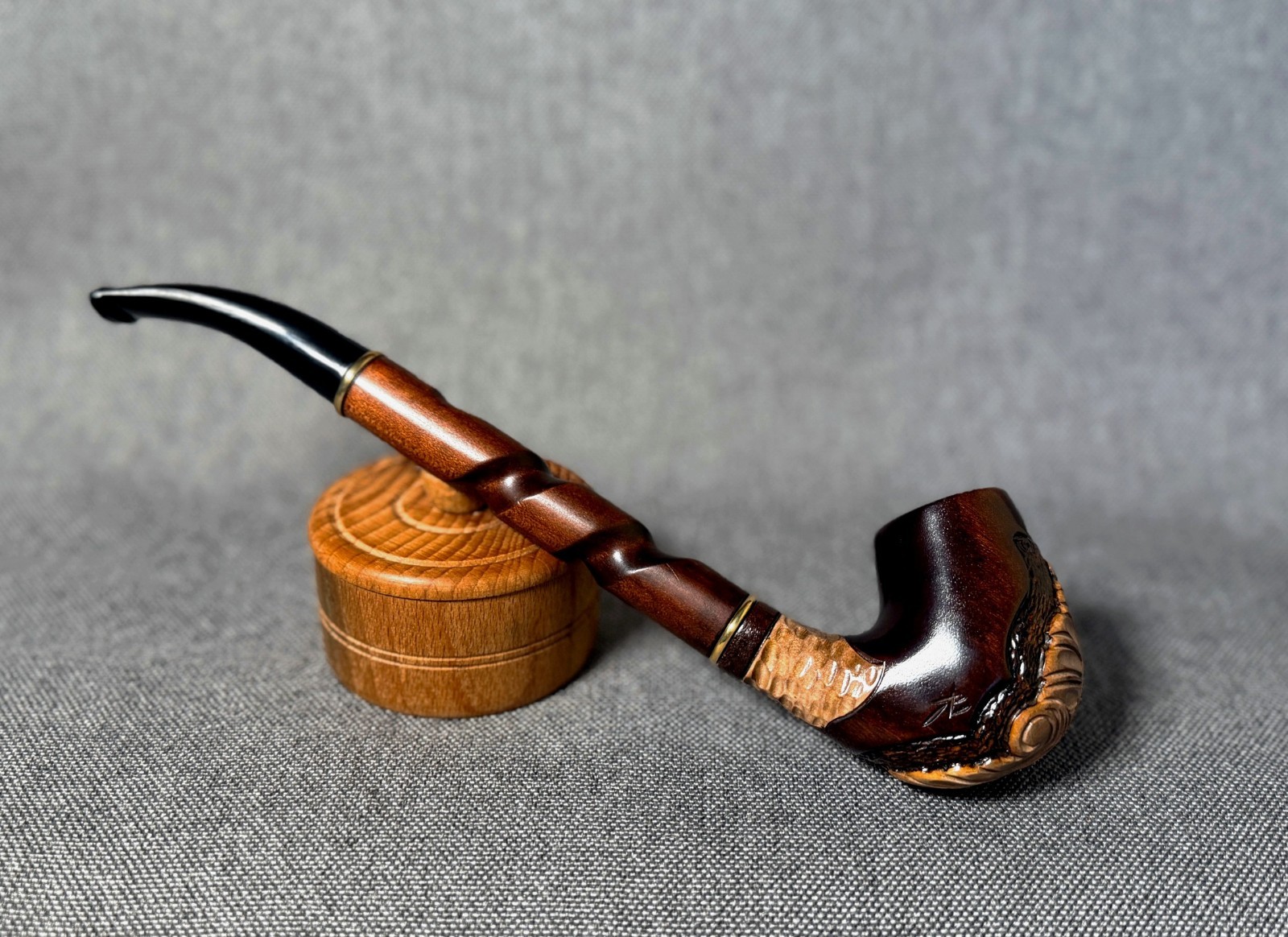 Smoking tobacco wooden long pipe 9.4 Churchwarden handmade stem