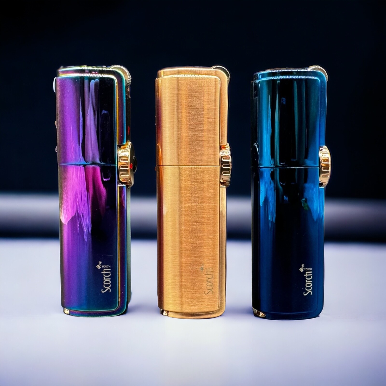 SCORCH TORCH Triple Jet Flame Butane Refillable Torch Lighter 61540