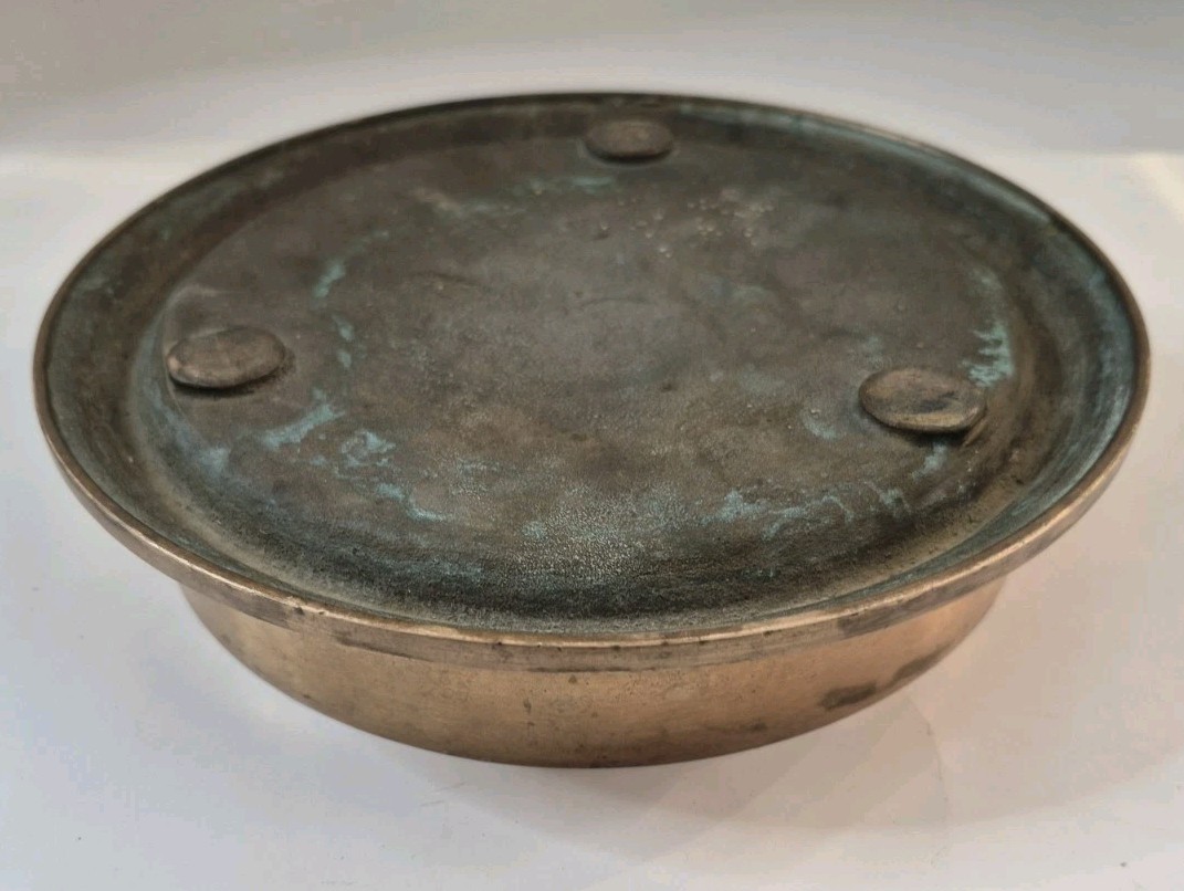 Kansas City EMCO Wardrobes Industrial MCM Heavy VTG Solid Brass Ashtray -5lbs