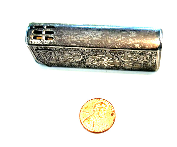 Vintage Colibri Floral Scrollwork Cigarette Lighter Japan, Untested