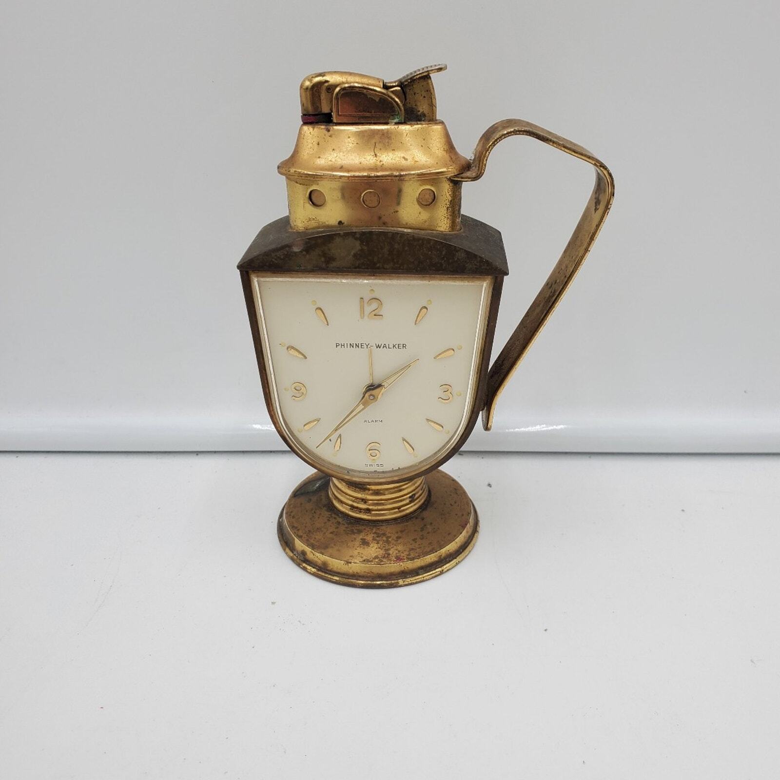 Phinney Walker Swiss Made Clock Table Lighter – RARE