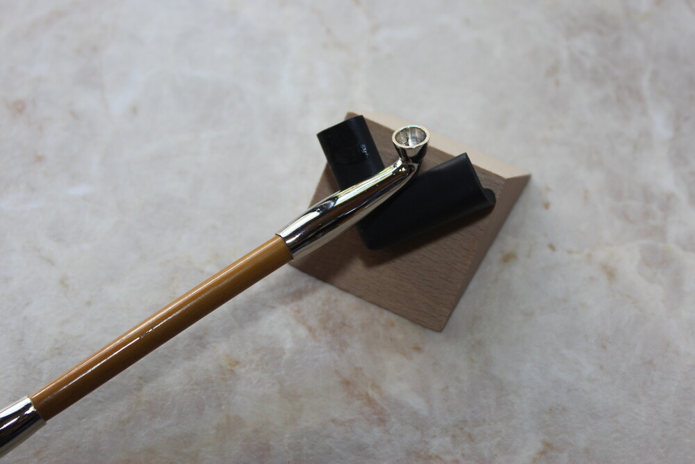 Japanese smoking pipe Kiseru Iizuka metal Nickel with bamboo 205 mm