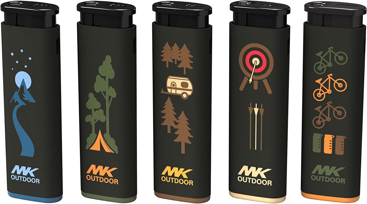MK Lighter Outdoor Series Alpine Outdoorsmen Set 5-Pack Assorted Design Multipur