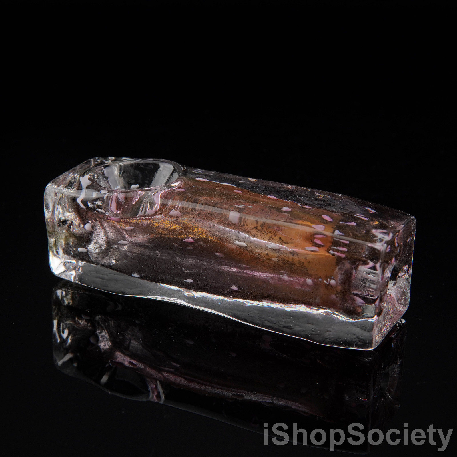 3¾” Rectangle Square Tobacco Smoking Pipe Thick Collectible Glass Pipes – P763B