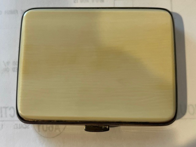 Antique Japanese 950 Silver Cigarette Case, C. 1900 With Carvings On Fine Wafer