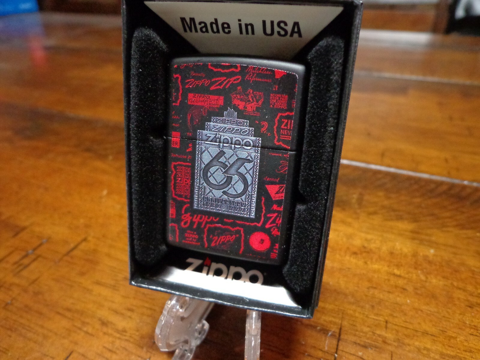 ZIPPO 65TH ANNIVERSARY COTY BOX DESIGN TIN ZIPPO LIGHTER MINT IN BOX