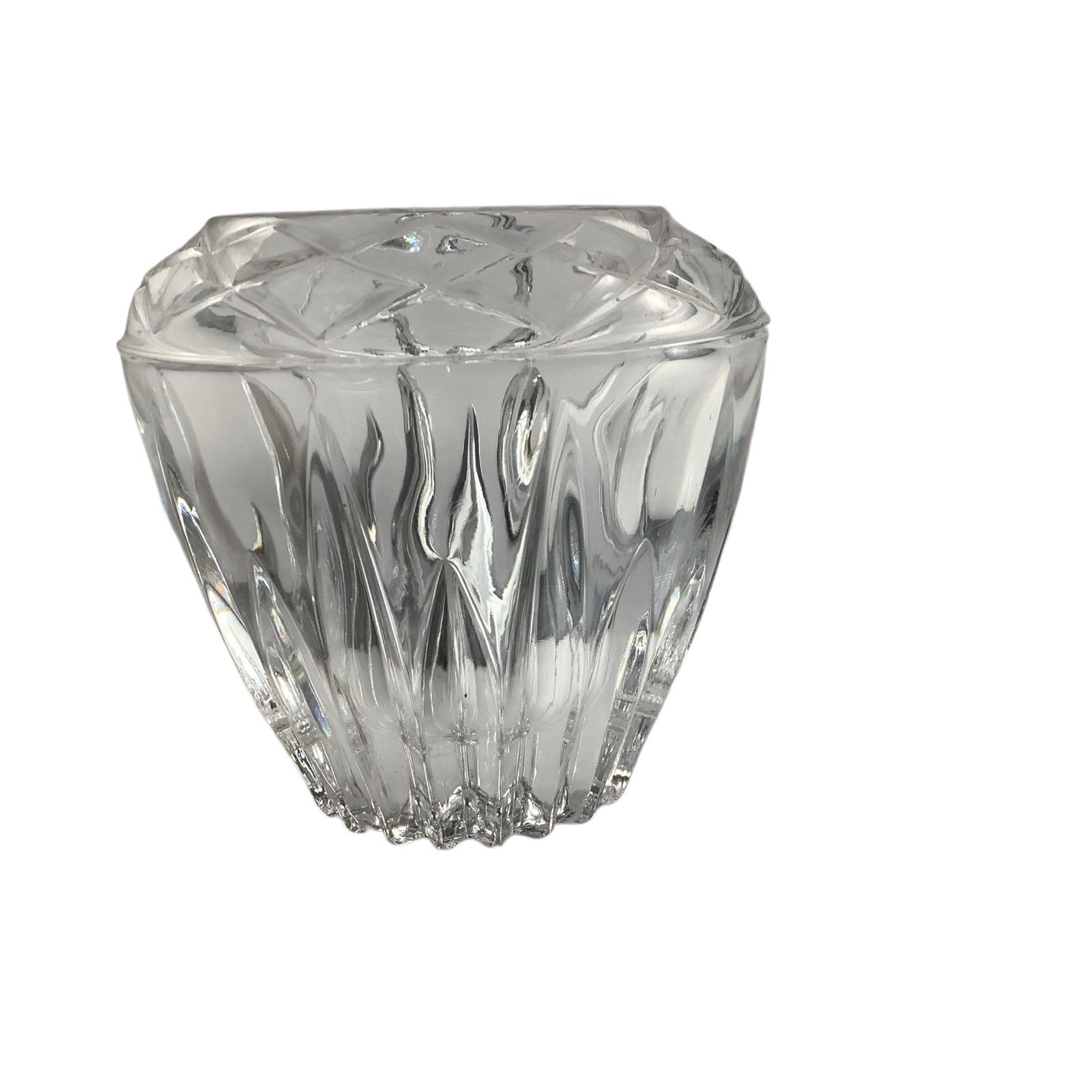 Vintage Princess House Lead Crystal 2 Piece Set Lighter & Holder Highlights Read