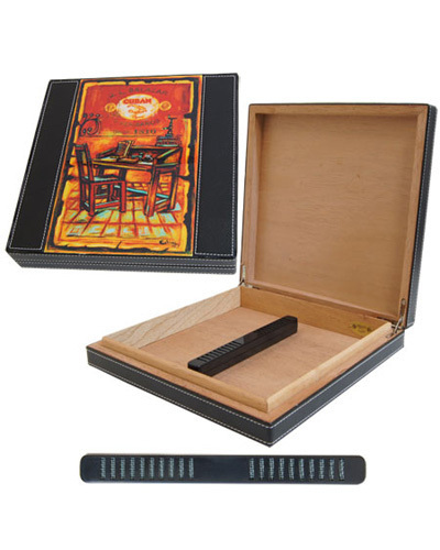Cuban Crafters CC-TRAVELSAL 10 Cigar Leather Travel Humidor JR Salazar Cigar Art