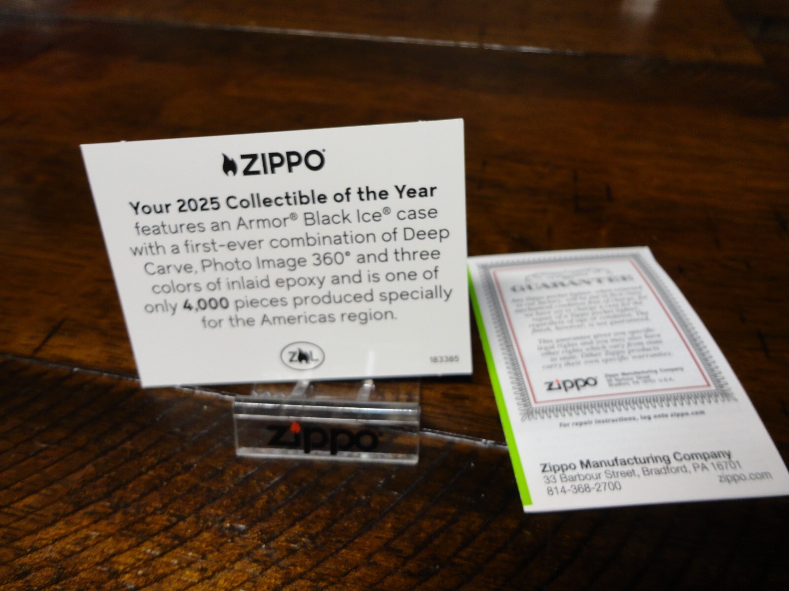 KEEPER OF THE FLAME 2025 ARMOR ZIPPO LIGHTER COLLECTIBLE OF THE YEAR 2073/4000