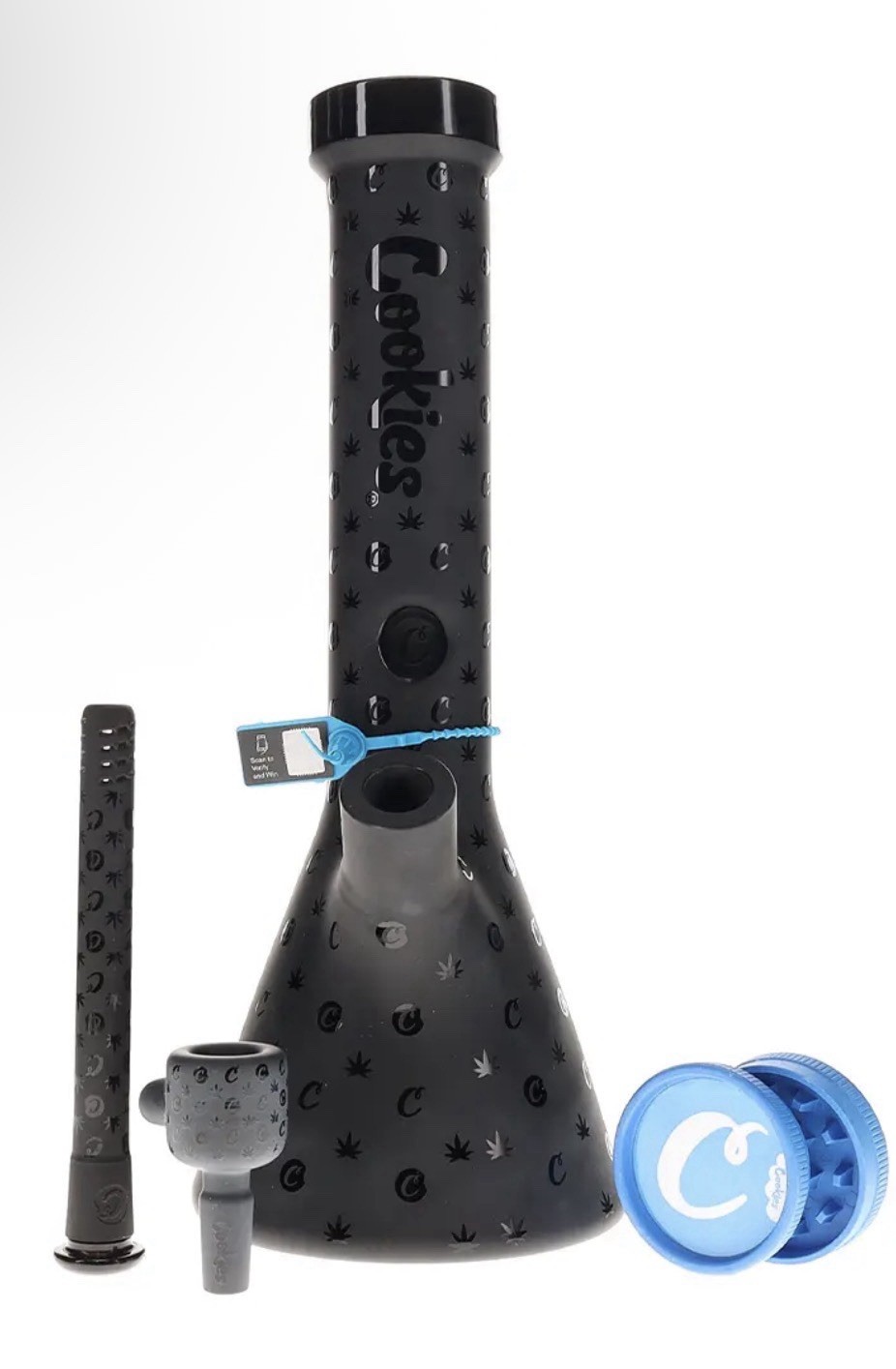 Cookies Matte Black 14” Beaker Bong Set