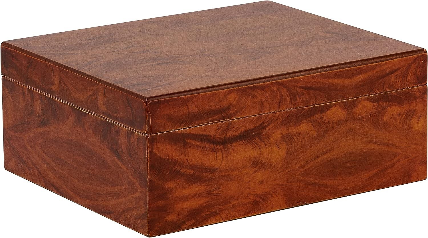 40 Capacity Burl Cedar Cigar Humidor w/ Humidifier and Hygrometer – 128125BU