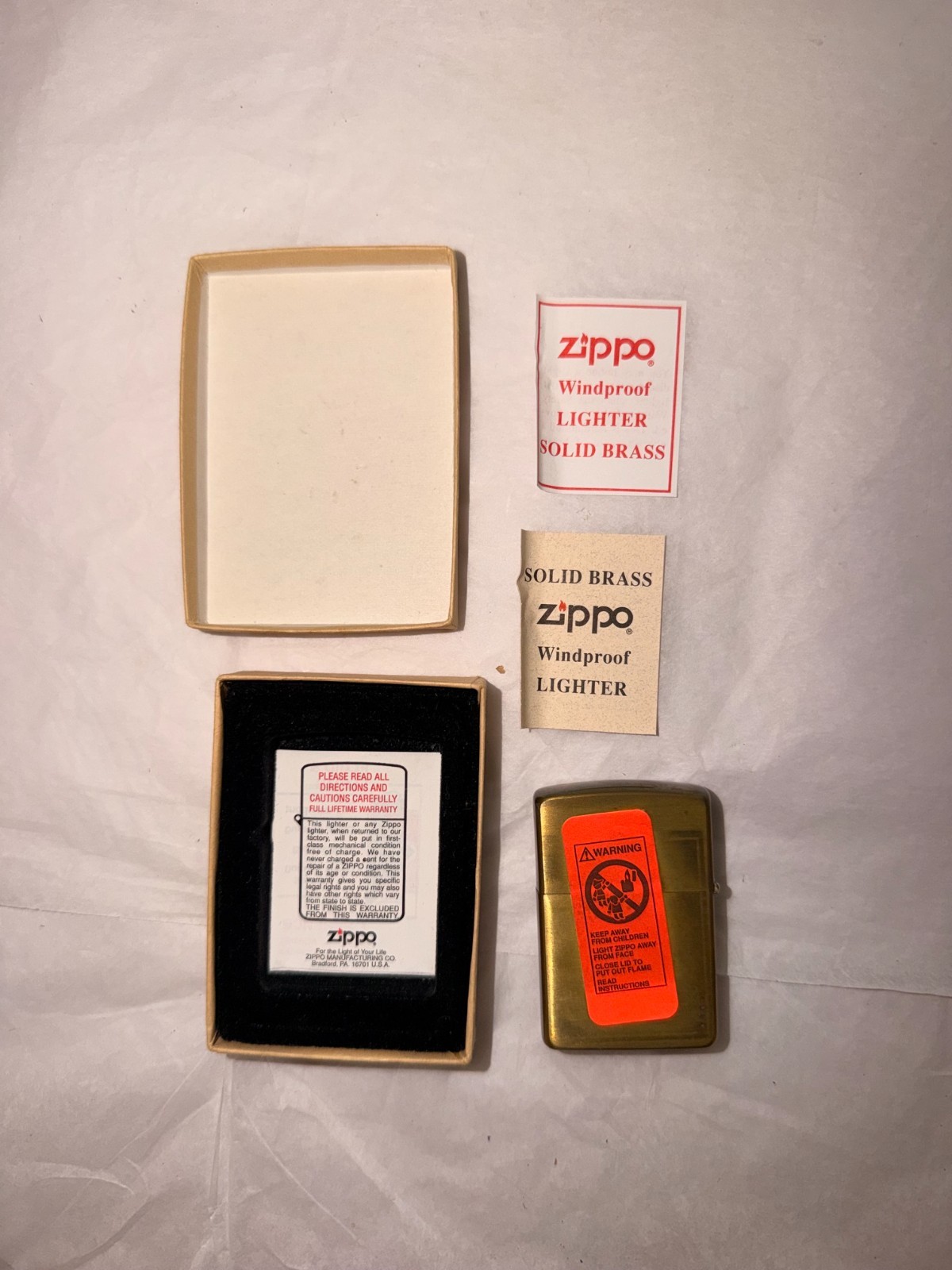 Vintage Marlboro Country Store Zippo Lighter Solid Brass Cowboy on Horse In box