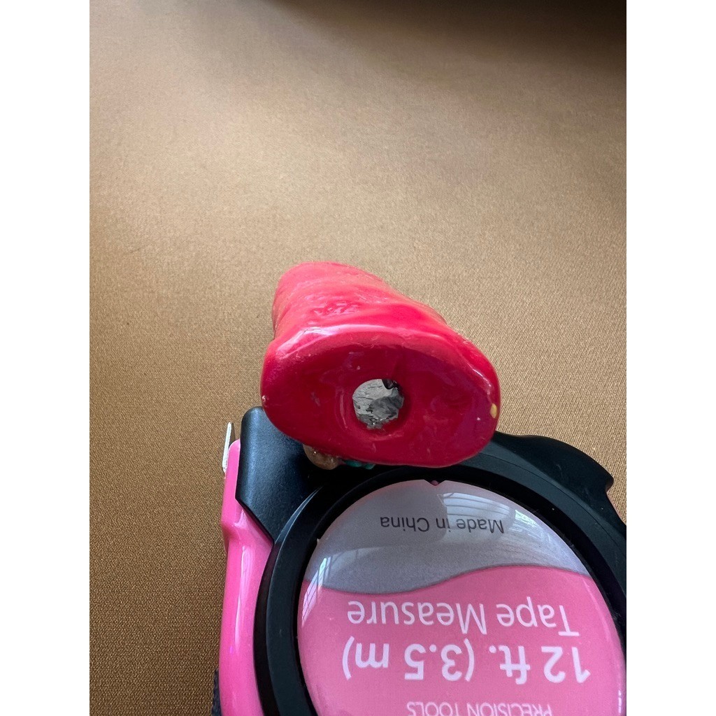 Handmade Pink / Red Polymer Clay Lighter Case Daisy Mushroom 3D Floral Accessory