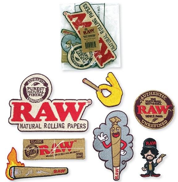 New! Collectible Embroidered Sew On Patches – RAW Rolling Paper Fabric Applique