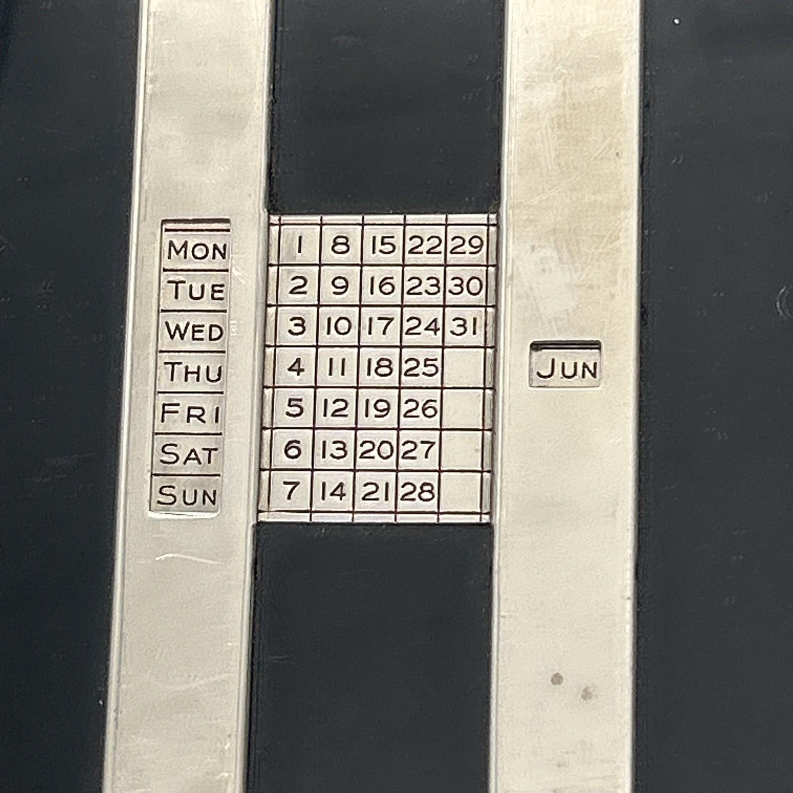 Vintage Art Deco ‘Up To-Date’ Cigarette Case Perpetual Date Calendar