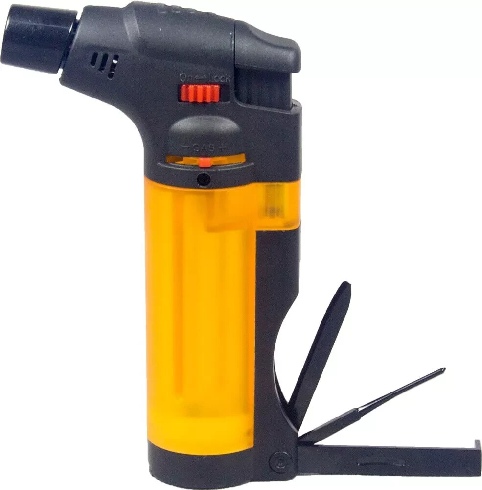4 Pack Jumbo 4″ Jet Flame Torch Gun Lighter Refillable Adjustable W/Tools