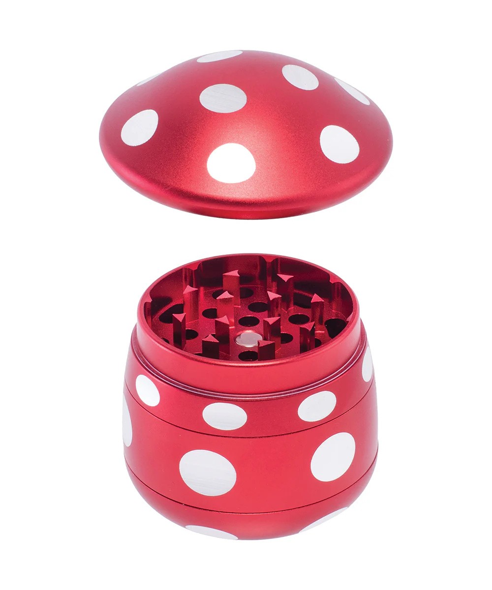 2.5″ 4 Layers Metal Grinder 62mm Mushroom Shape Herb Tobacco Spice Smoke Crusher