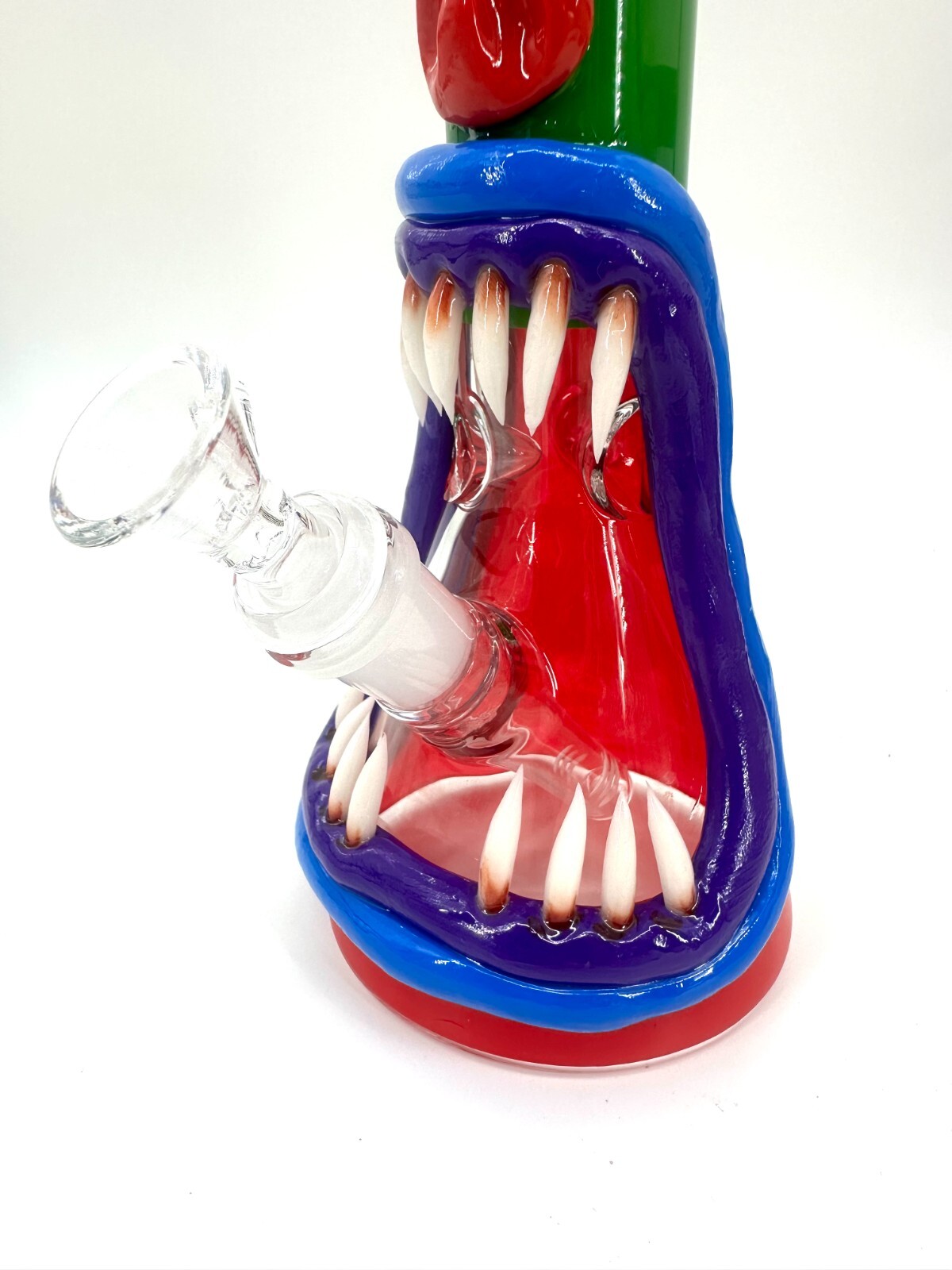 18in Heavy Thick Glass Bong Water Pipe Hookah Bongs with Skull catcher Yellow