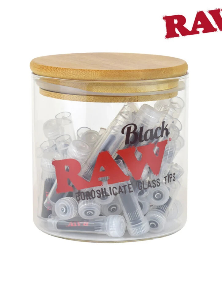😎 3X + 1 FREE OF RAW BLACK GLASS TIPS BOROSILICATE GLASS TIPS RAWTHENTIC✨👀