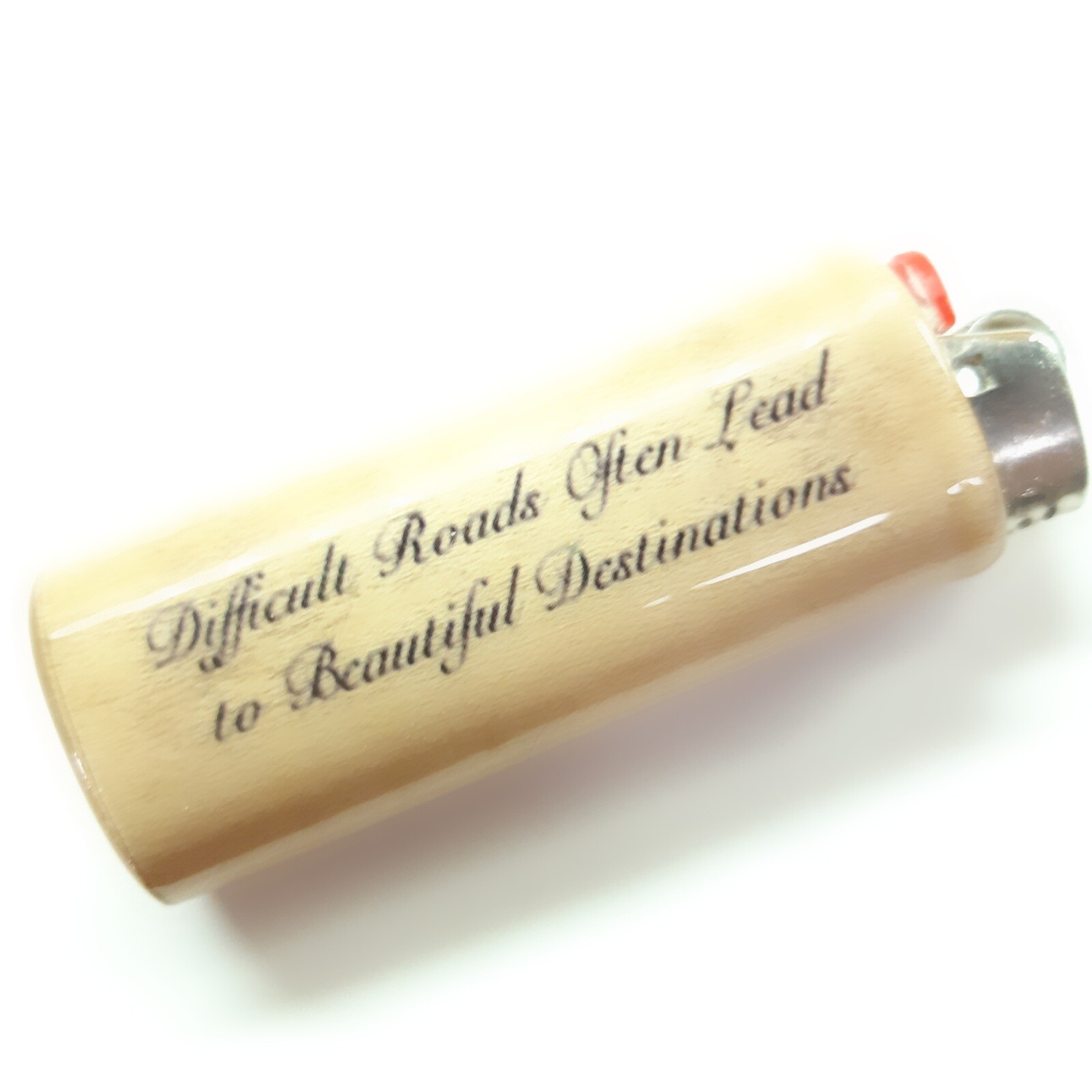 Difficult Roads Often Lead to Lighter Case Holder Sleeve Cover Fits Bic