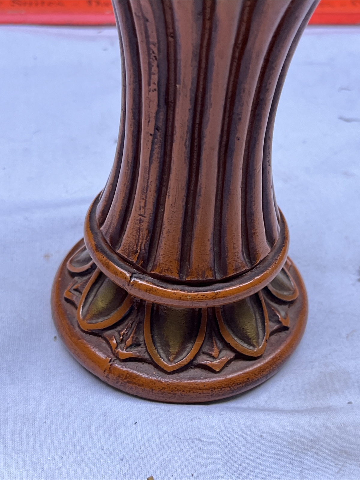 Vintage Carved Wooden Table Top Lighter Striker Not Aligned