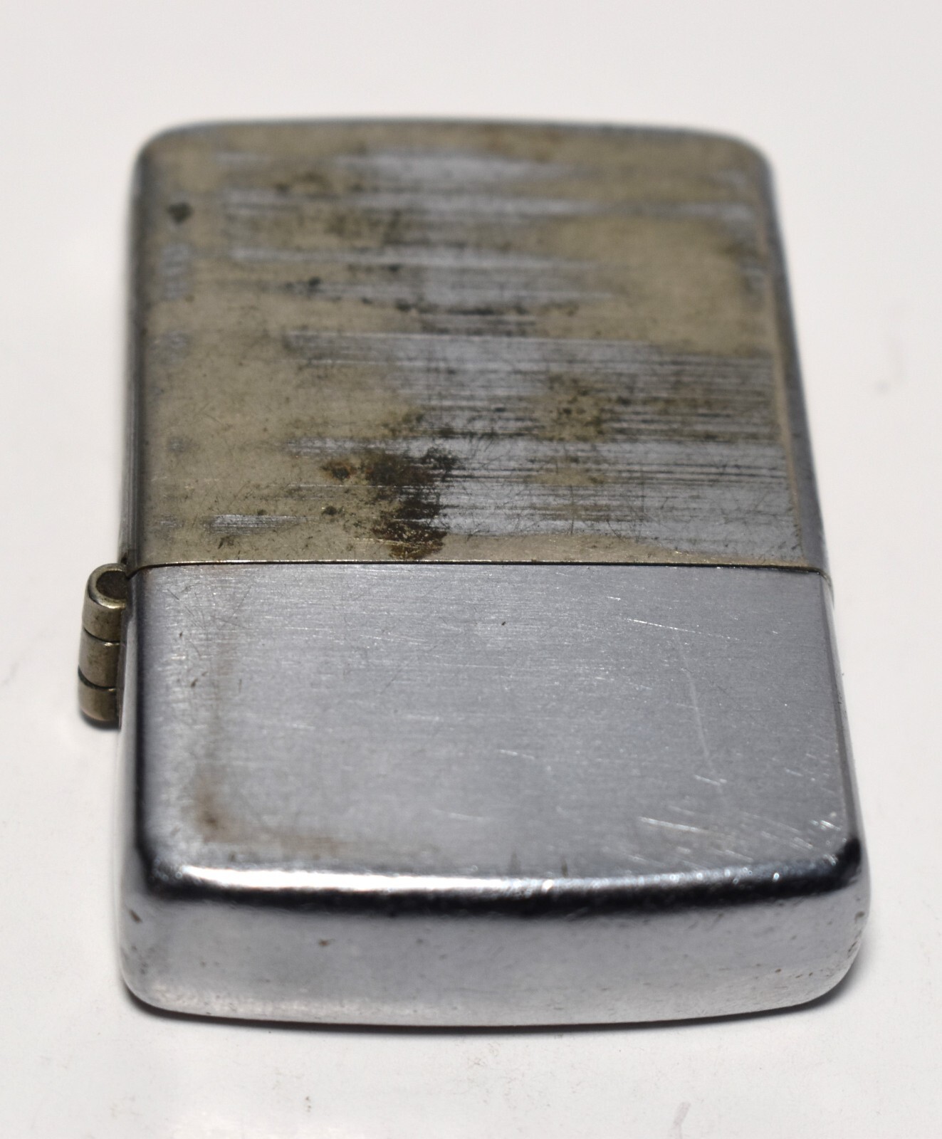 RARE Vintage 3 Barrel Hinge Blank Chrome 14 Hole Zippo Lighter Patent 2032695