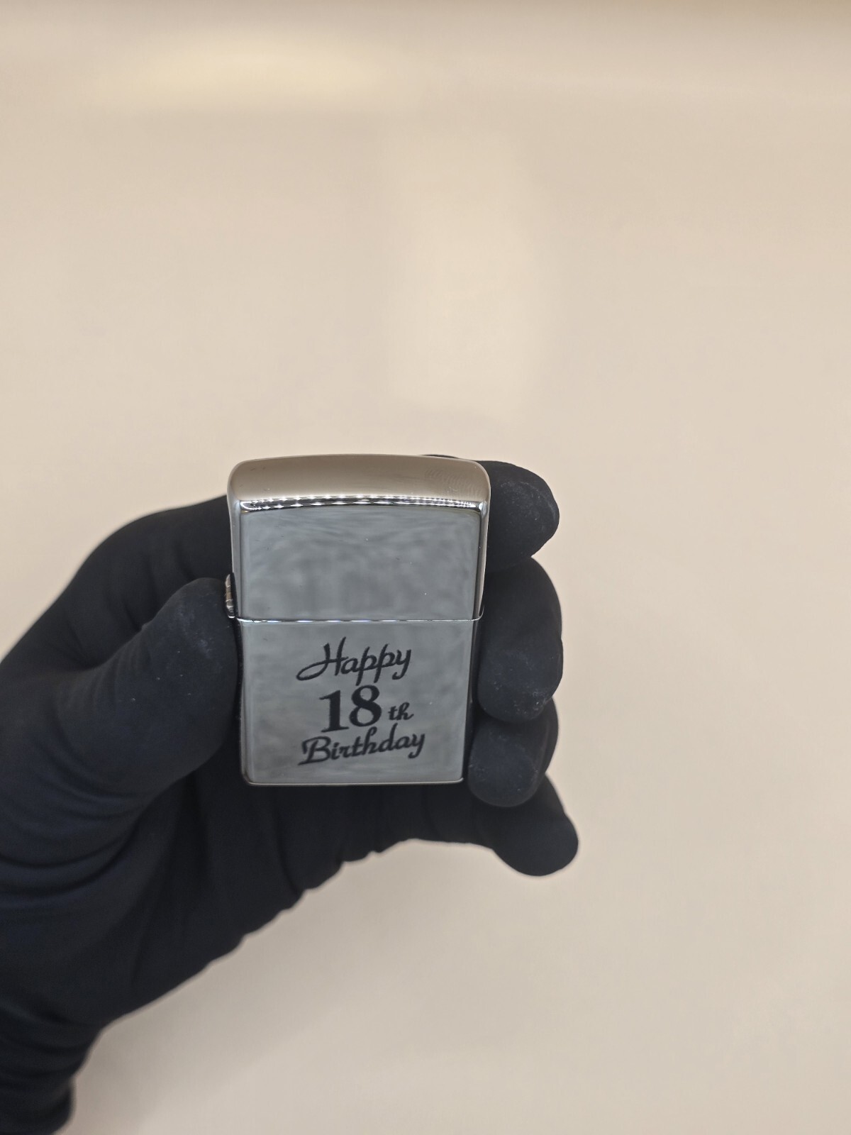 ZIPPO Happy 18th – High Polished Chrome Lighter