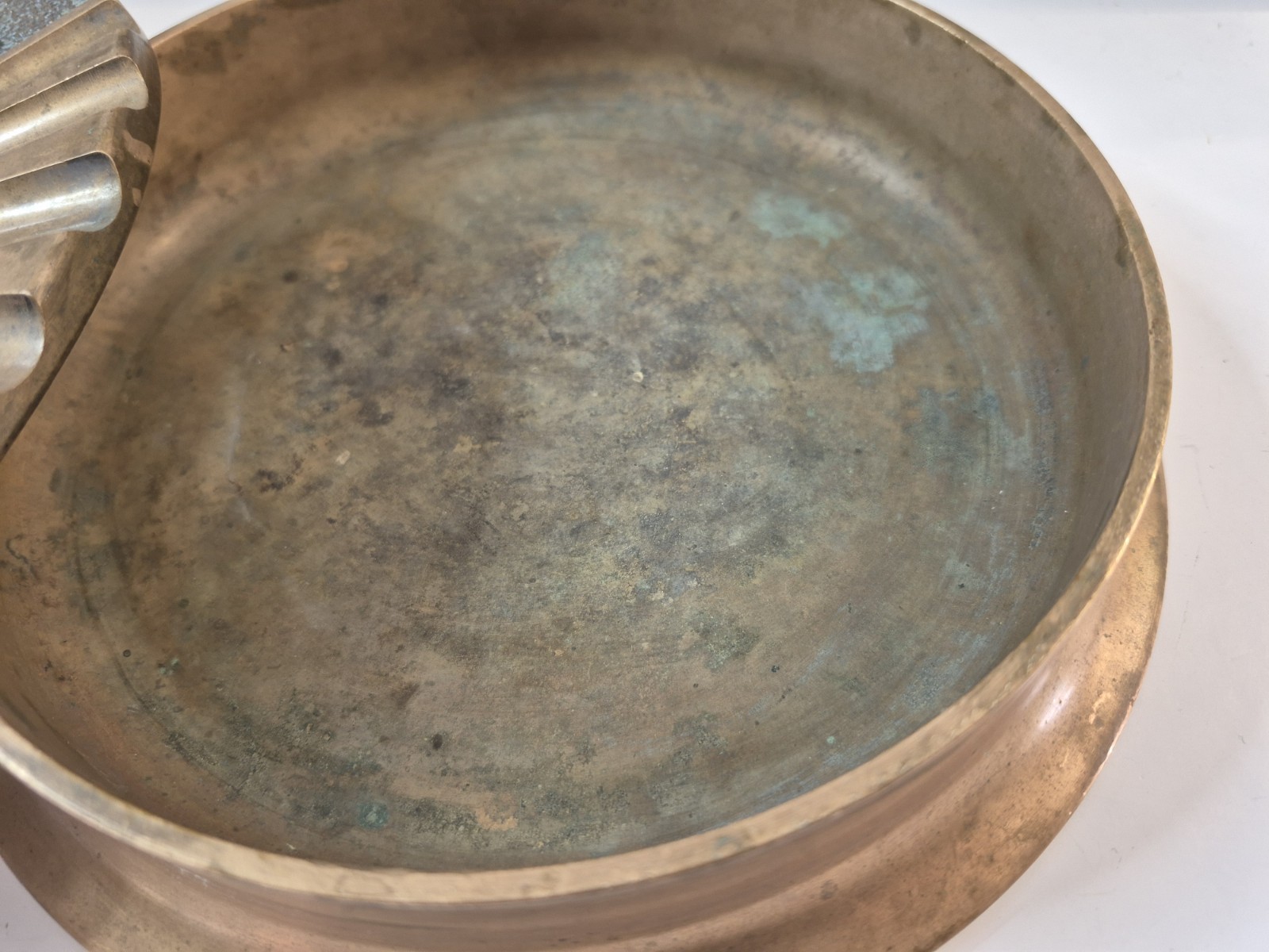 Kansas City EMCO Wardrobes Industrial MCM Heavy VTG Solid Brass Ashtray -5lbs