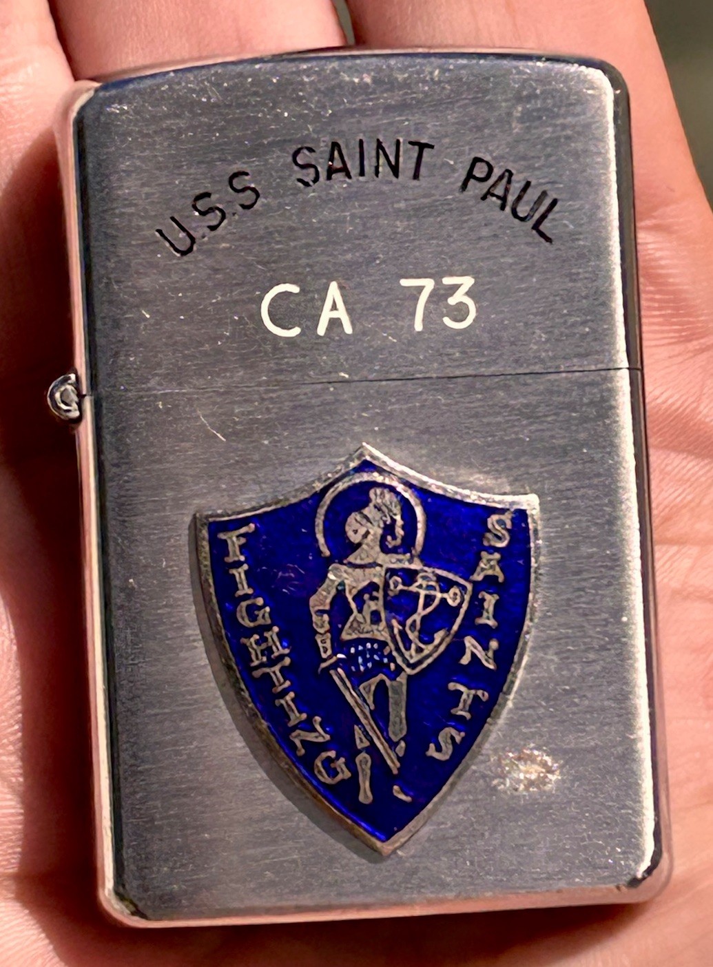 USS Saint Paul CA 73 Fighting Saints Penguin Lighter Navy Military Untested