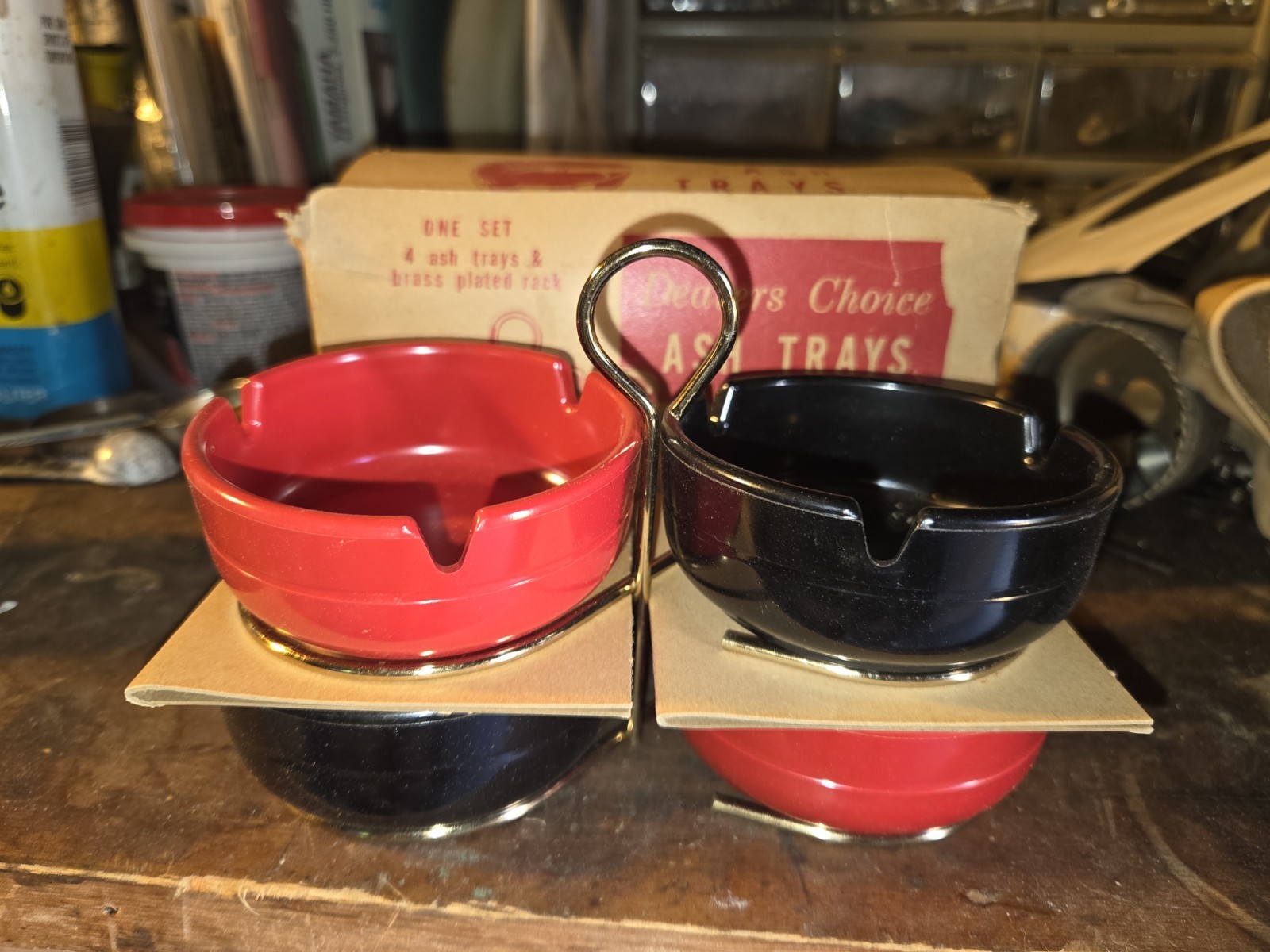 MCM Dealers Choice Ash Trays Set w/ Original Box