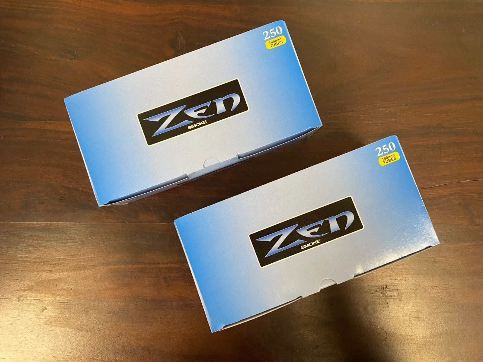 ZEN Blue Cigarette Tubes Light 100mm 2 Boxes (250 Tubes Each Box)