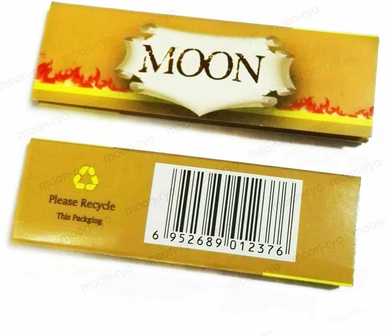 25x Moon Ultra Thin Rolling Papers 1.0 Natural Hemp 50/Lvs/Pk USA Shipped!