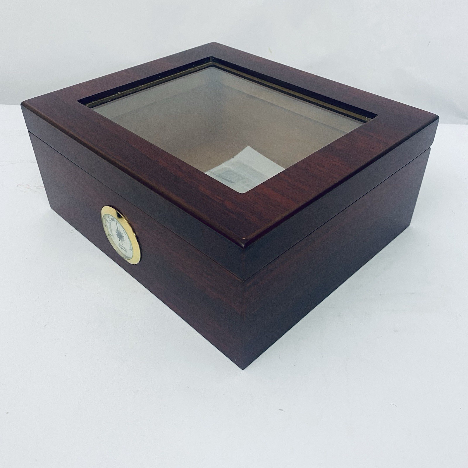 Humidor Mantello cigar storage box glass lid and 25-50 cigars
