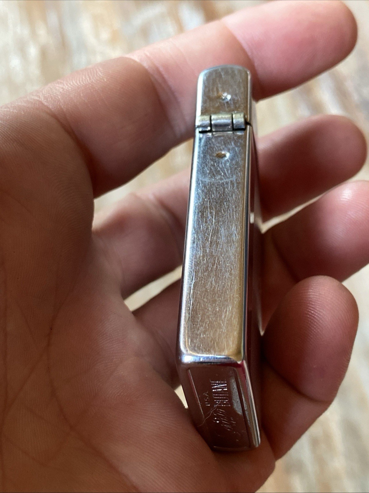 Vintage Scripto Flip-Top Butane Cigarette Lighter Chrome Finish Star Atomic MCM