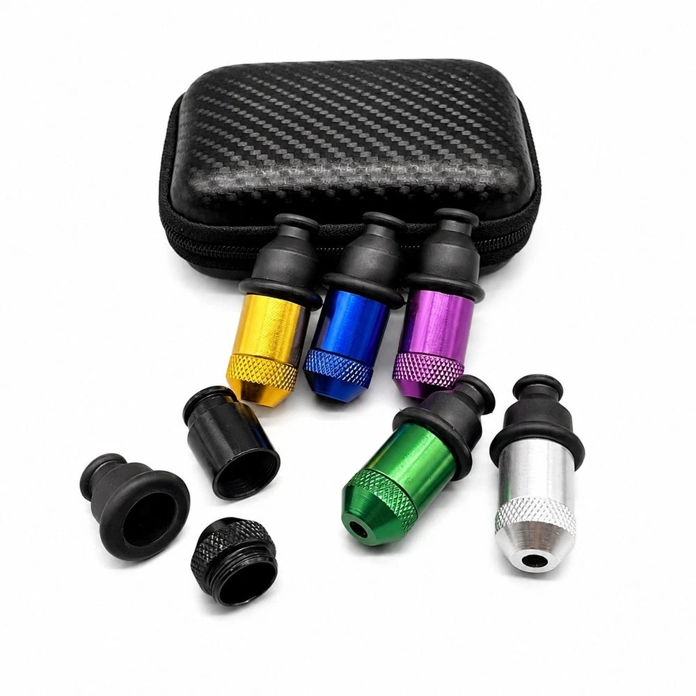 6 Pack Mini One Hitter Metal Tobacco Portable Smoking Pipe With Cleaning tools