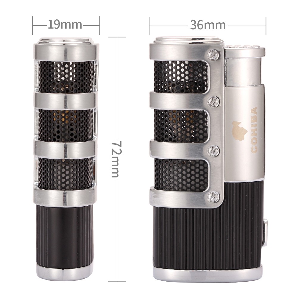 Galiner 3 Jet Torch Flame Cigar Lighter With Punch Adjustable Windproof Gift Box