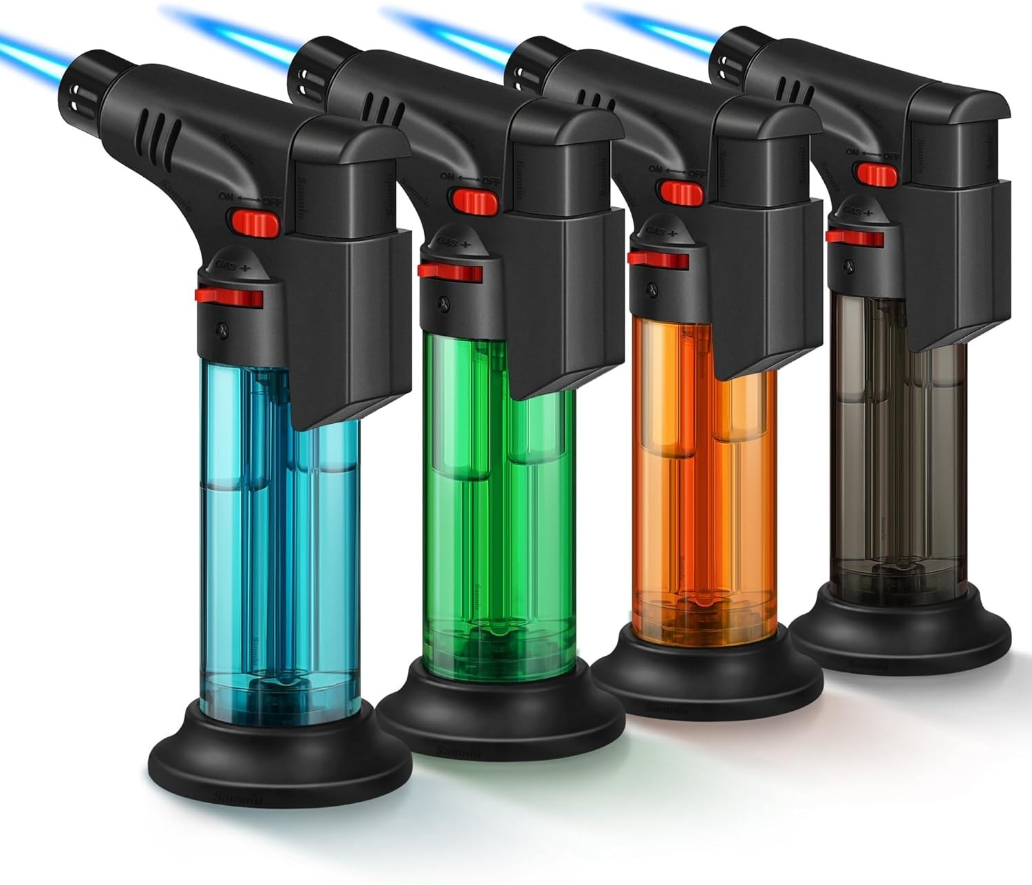 4-Pack Jet Flame Refillable Torch Lighters