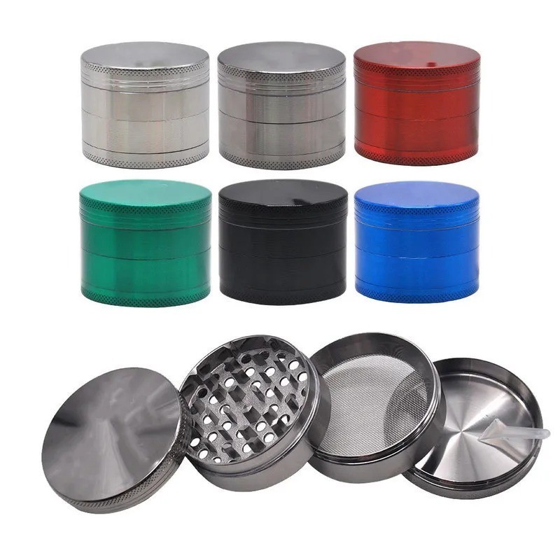 4 Layer Zinc Alloy Herb Grinder Tobacco Spice Grinder Portable USA Large