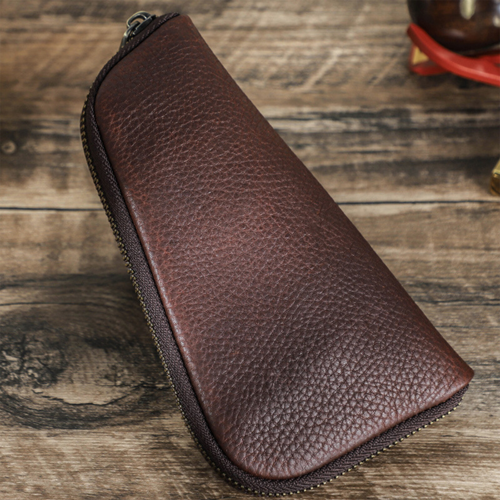 Cow Leather Smoking Tobacco Pipe Pouch Case Lighter Bag 1 Pipe Portable Travel
