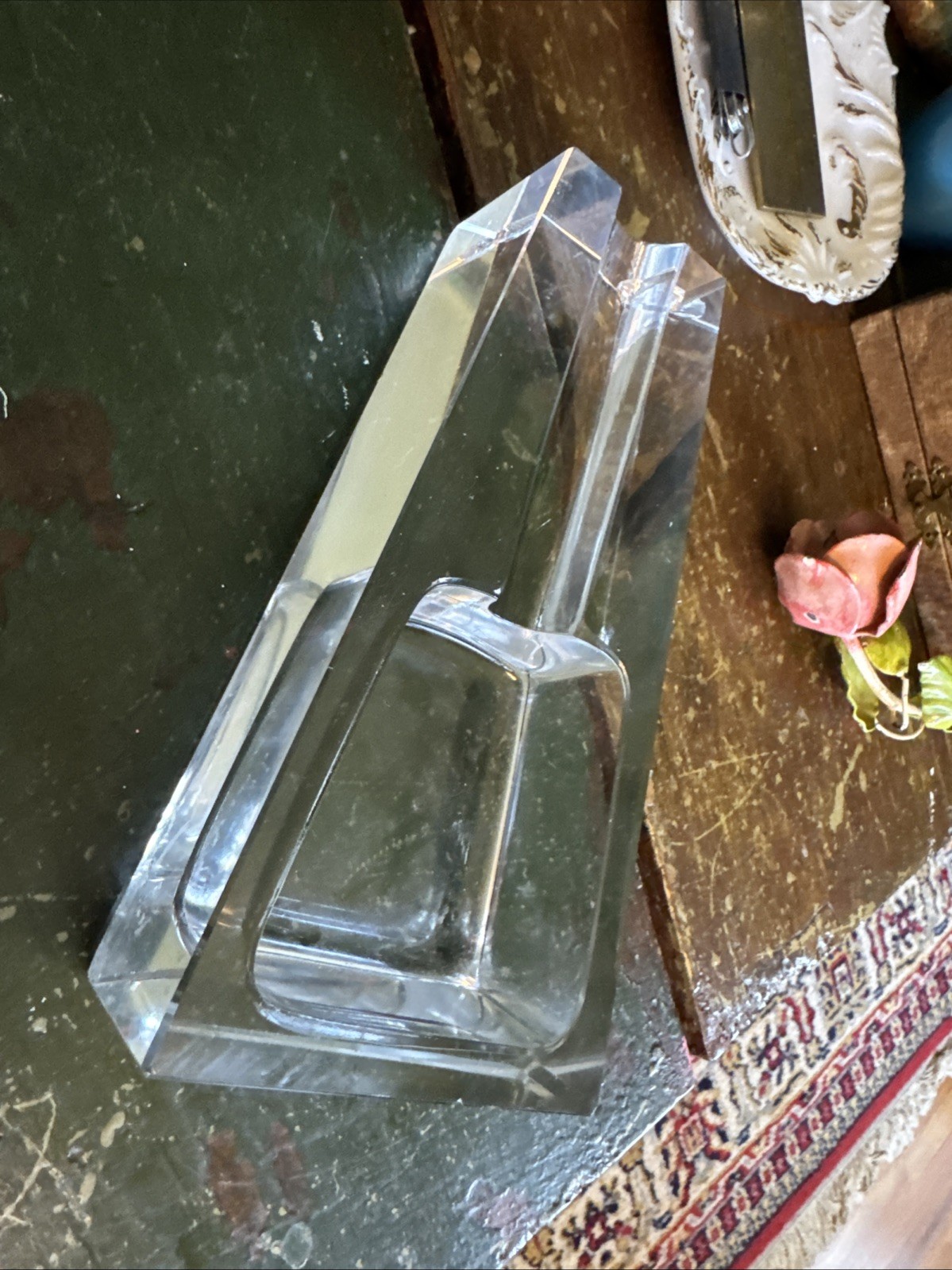 Vintage Dunhill Crystal Cigar Ashtray