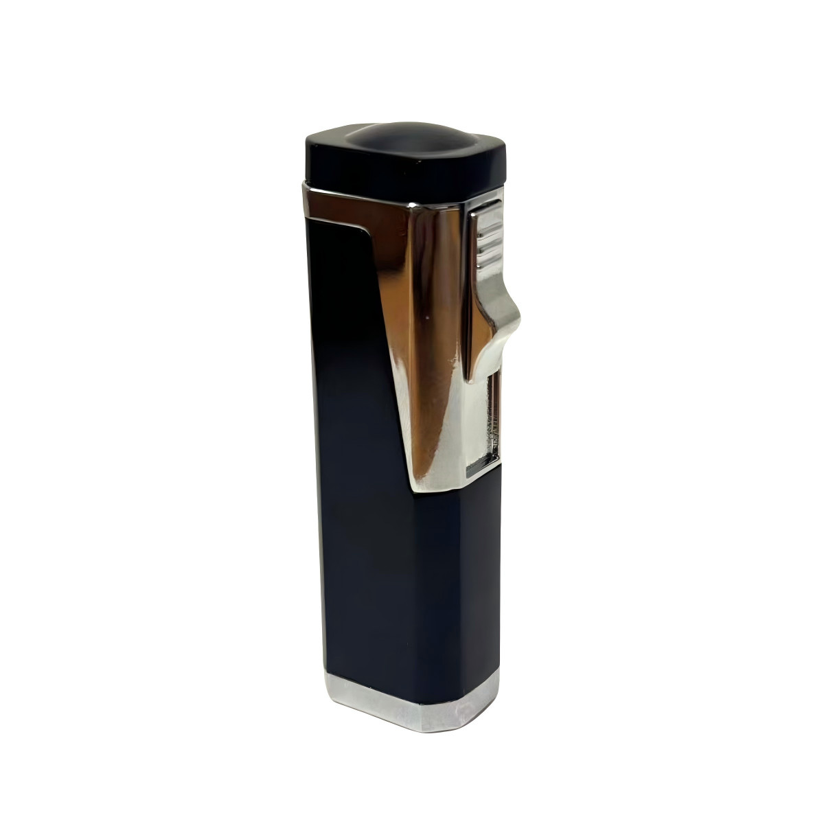 Triple Jet Torch Lighter w/ Cigar Cutter Refillable Butane Windproof Metal
