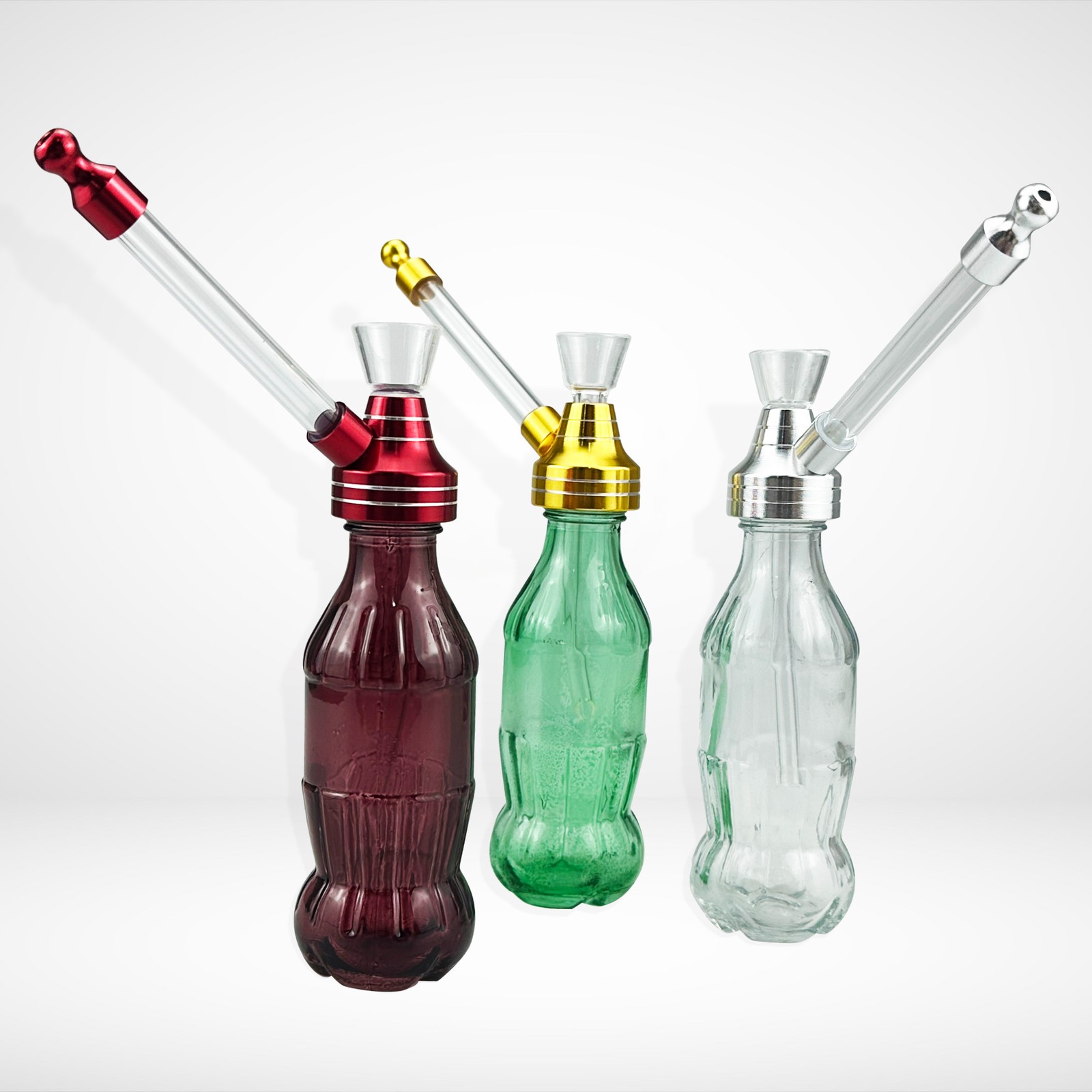 Glass Bottle Water Shisha Pipe Portable Mini Hookah Tobacco Bong Smoking Pipes