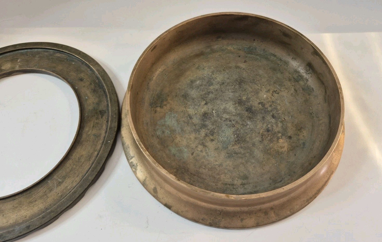 Kansas City EMCO Wardrobes Industrial MCM Heavy VTG Solid Brass Ashtray -5lbs