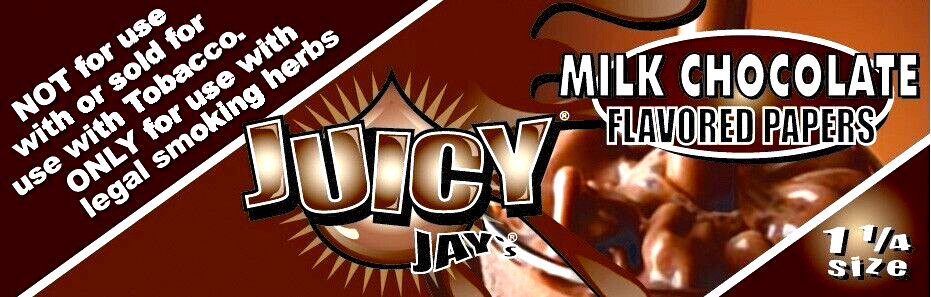 Juicy Jay’s 1 1/4 Rolling Papers Milk Chocolate Flavored USA SHPD Best Price!