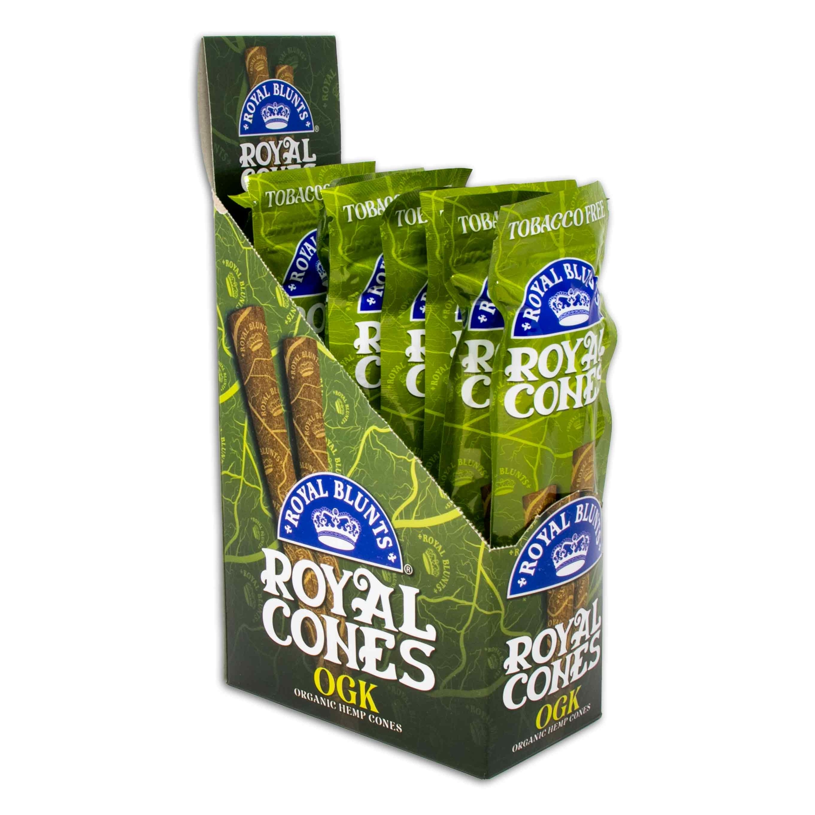 ROYAL CONES Organic Cones OGK Flavor Pre Rolled – (Full Box of 10 Packs)